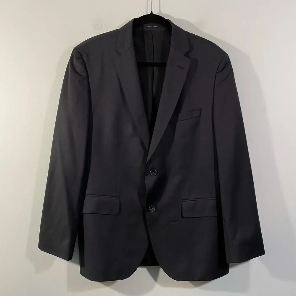 BOSS Hugo Boss Men's Dark Grey Reda Super 100 Virgin Wool Blazer Size 40S